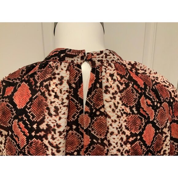 Sunday in Brooklyn Pink Snakeskin Print Shirt W/ Keyhole, Size XS, NWT! $68 - Picture 7 of 9